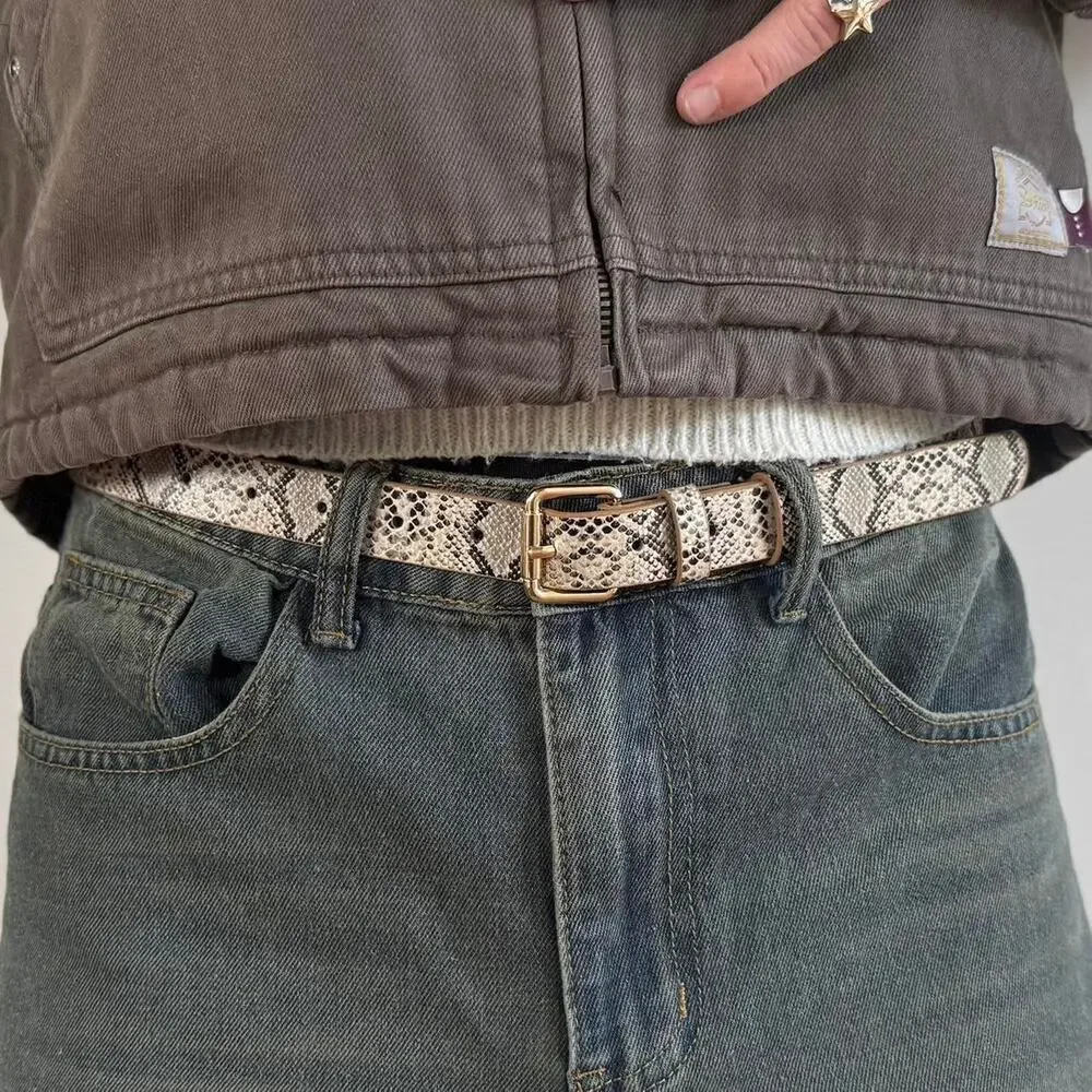 Y2k style snakeskin american western